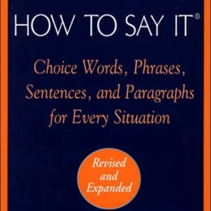 کتاب How to Say It اثر Rosalie Maggio | نسخه PDF انگلیسی